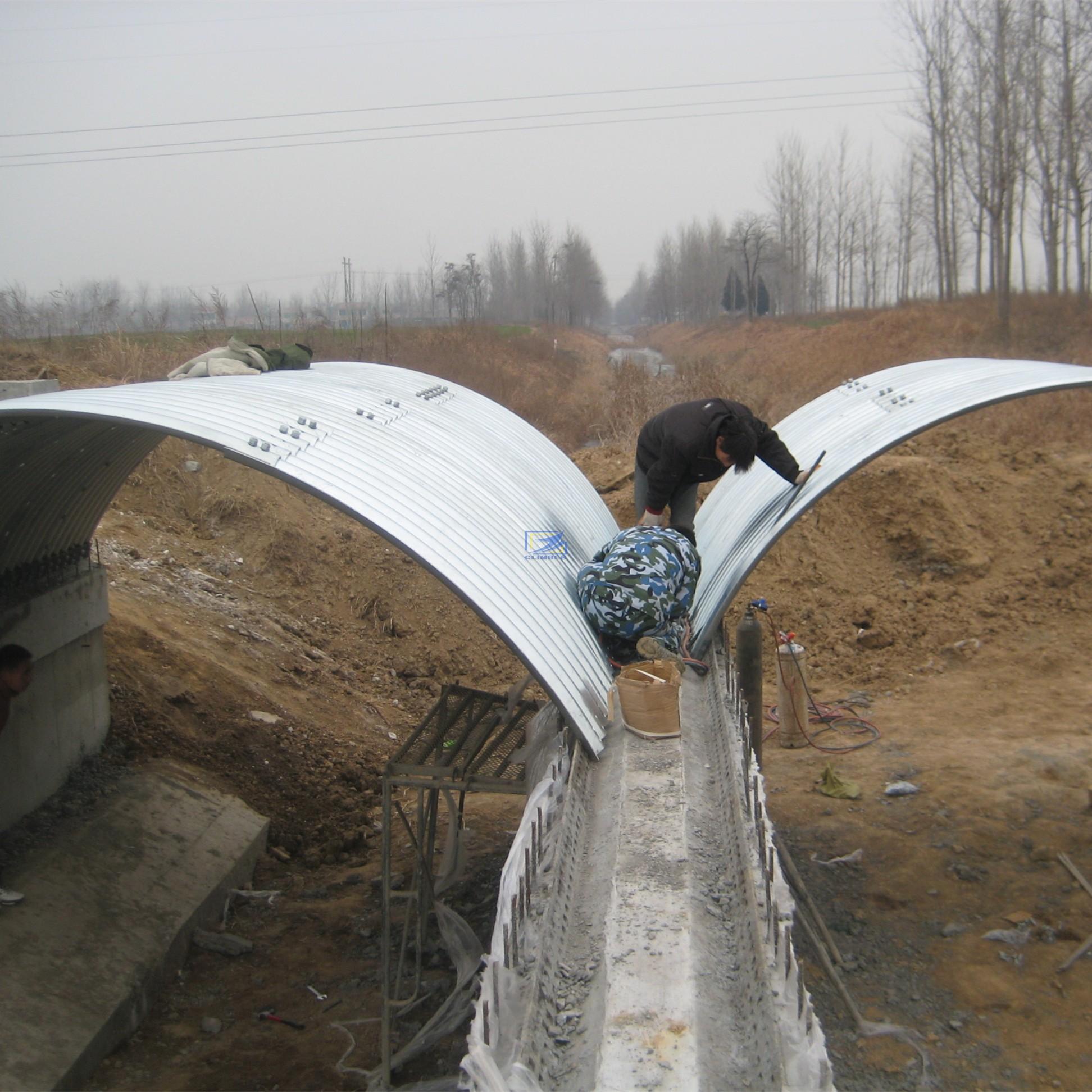 hot galvanzied corrugated metal culvert pipe with deep corrugation